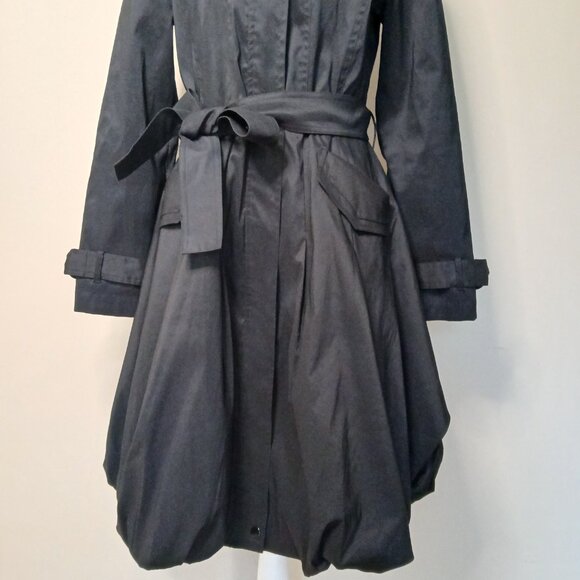 Samuel Dong Bubble Hem Trench Coat Size Small - Picture 5 of 9